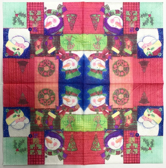 Салфетки 25*25см, Новый год 3-хслойные TBY-15														