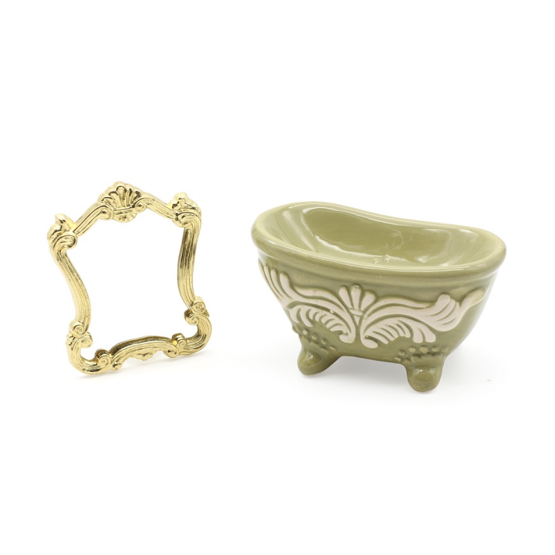 Мебель для ванной куклы 2 предмета (ванна, зеркало)  Astra&Craft 7731454														