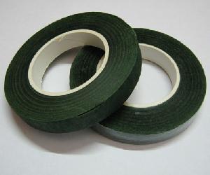 Лента флористическая 12,0мм тейп-лента цв. т. зеленый 12,0мм*27м  