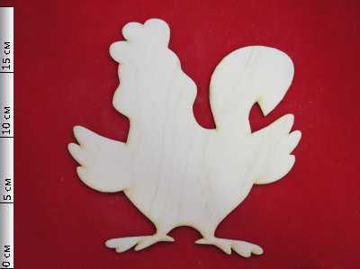 Заготовка для декорирования "Петушок" дерево  Полноцвет 11123														