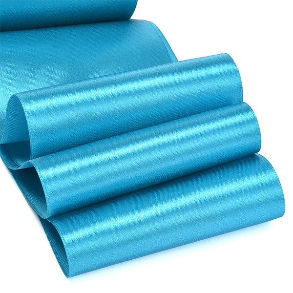 Лента атласная 100мм 3153 бирюзовый 100мм*10м за 1 м 3153														