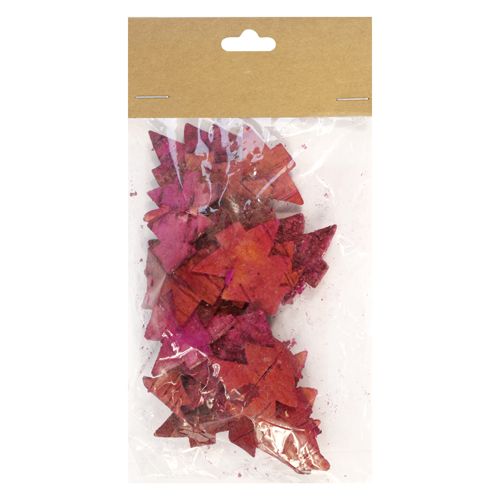 Декоративный элемент из коры дерева Елочка 4см, цвет розовый набор  Айрис 7709017/YW294														