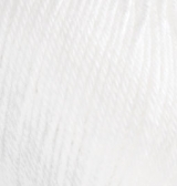 Пряжа "BABY WOOL" 55 белая 55 10*50 г. 175м 40% шерсть. 20 % бамбук. 40% акрил