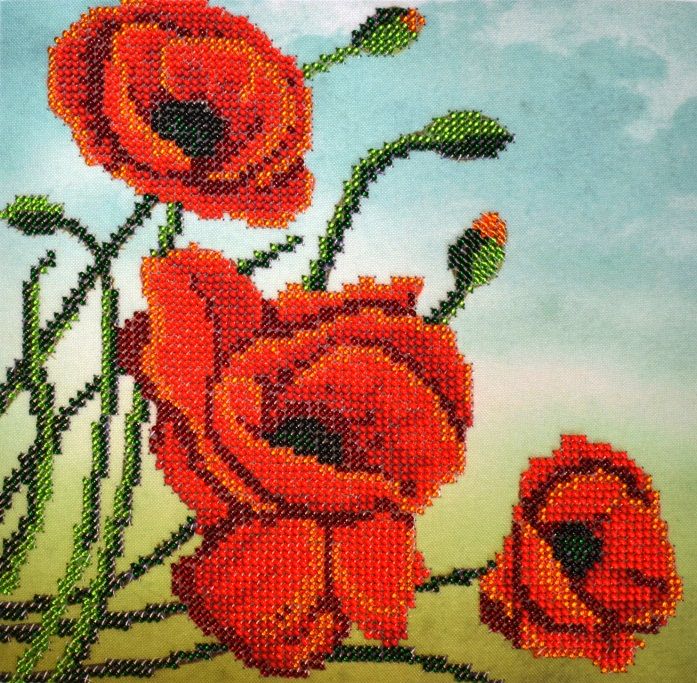 Вышивка бисером Hobby @ Pro БН-3223 "Маки" (19,5*19,5см) БН-3222														