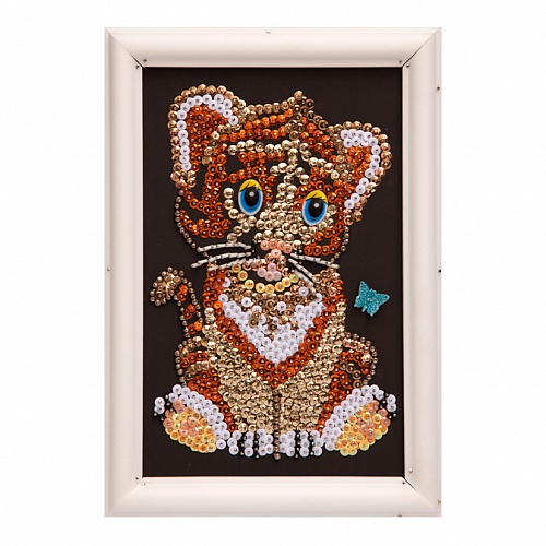 Набор для творчества "Мозаика из пайеток Тигренок"  Волшебная мастерская М032														