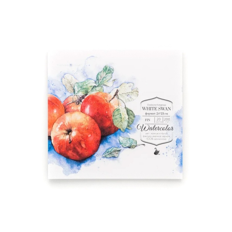 Планшет-Склейка для акварели 24*23см "Малевичъ. White Swan" Fin 200 г/м2 20л. 401438 Планшет-Склейка для акварели 24*23см "Малевичъ. White Swan" Fin 200 г/м2 20л. 401438