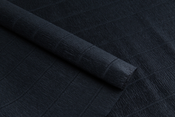 Бумага гофре 602 черный 50см*2,5м 180гр.  Италия 602														