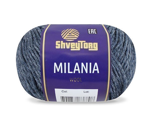 Пряжа "ShveyTorg Milania" 55001 св. синий 10*50 г. 120м 100% Шерсть  ТУРЦИЯ