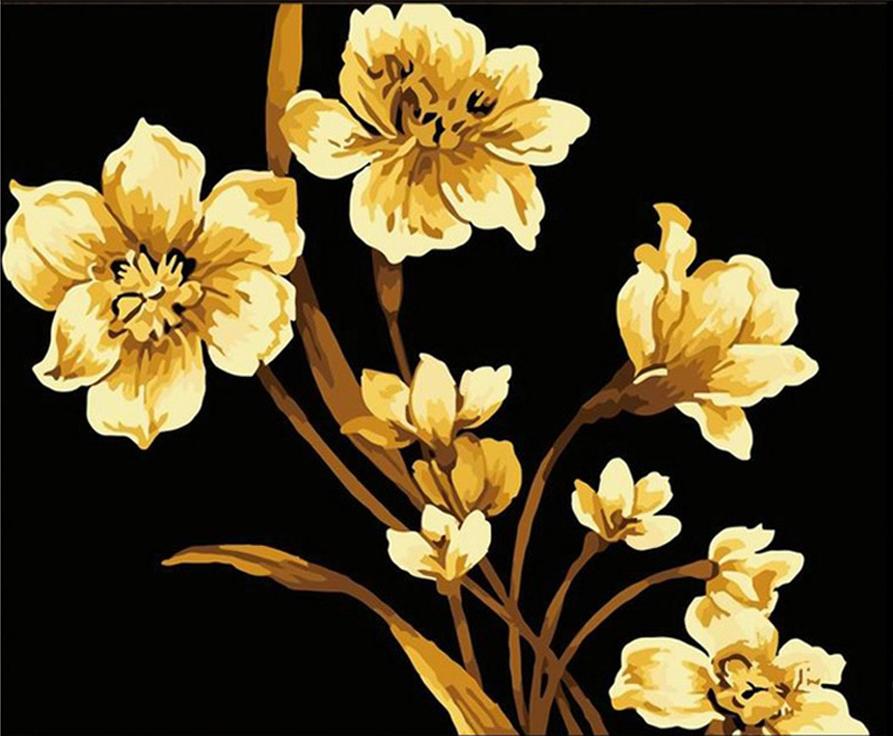 Раскраска по номерам  40*50см "Золотой отблеск" акриловые краски в тюбиках Hobbart JH4050001