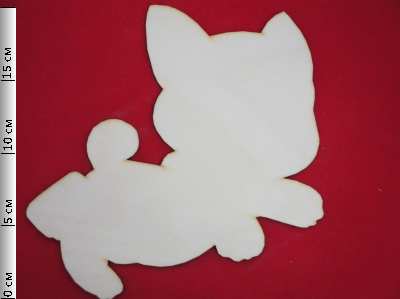 Заготовка для декорирования "Котенок" дерево  Полноцвет 11111														