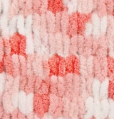 Пряжа "PUFFY COLOR" 5922 коралл принт 5*100 г. 9,2м. 100% микрополиэстр 5922														