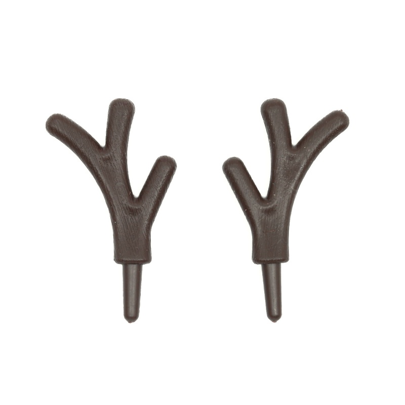 Оленьи рожки 5*4см пластик цв. коричневый за 1 пару 615564/28890														