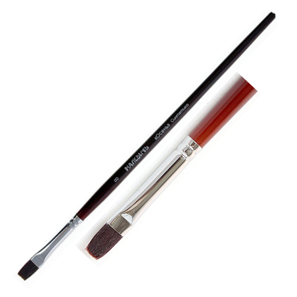 Кисть синтетика плоская мягкая 08 "Осень"  МАЛЕВИЧЪ 700008														