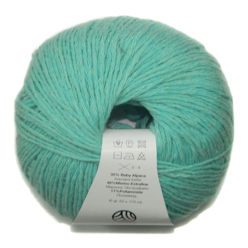 Пряжа "Aipachic" 665 мятный 10*50г.175м 35%беби альпака,48% меринос экстрафайн,17%полиамид  Filati 665														