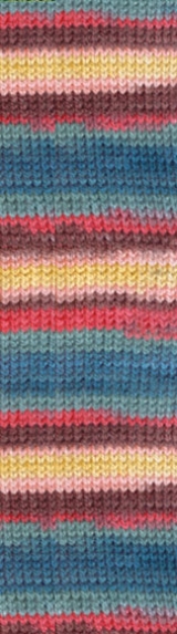 Пряжа "Extra folklorik batik" 4884 меланж сер-син-беж-бардо-крас 5*100 г. 220м 100 % акрил  ALIZE 4884														