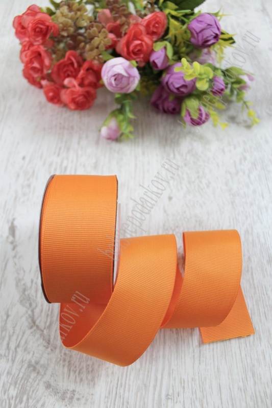 Лента репсовая 40мм оранжевый 24 40мм*25м 127-108/SF-1349														