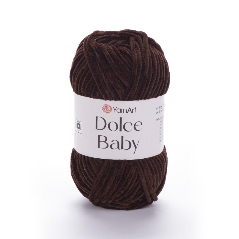 Пряжа "DOLCE BABY" 775 коричневый велюр 50г 85м 100% микрополиэстер YarnArt