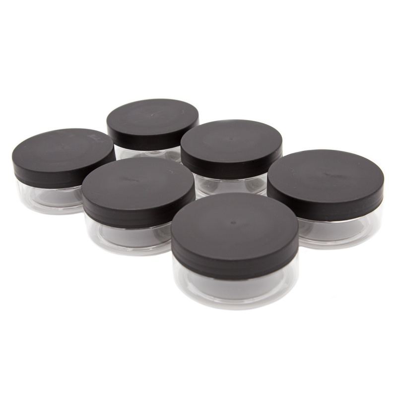 Банка прозрачная 0,150 л с крышкой  №2 пластик набор 6шт. за 1шт.  Айрис 560630														