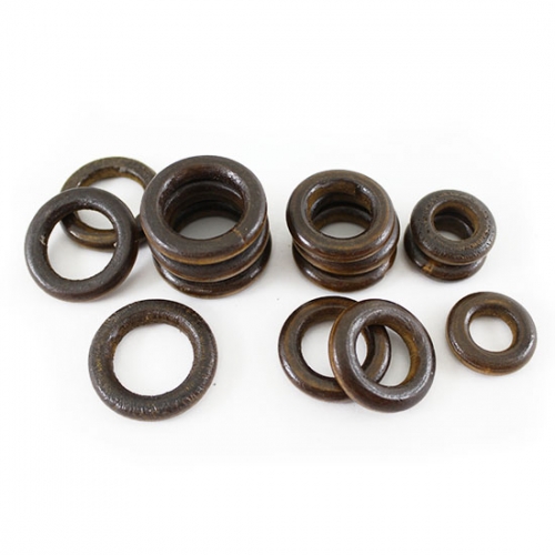 Украшение "Кольцо" пластик корич. дерево D=3,5мм набор 100шт. за 1шт.  ШТ 93671/25-250														