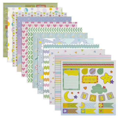 Бумага для скрапб. двустор. "Бэби-бук" 30*30см  Остров Сокровищ 662772														