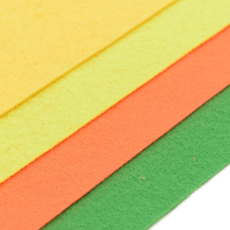 Фетр набор №1 4 листа (желтый, салат, зел, оранж) жесткий А4 1мм  АСТРА 7730790														