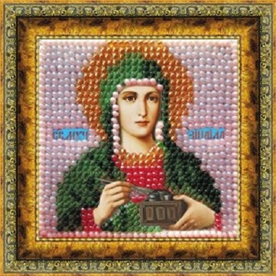 Вышивка бисером Вышивальная мозаика "Св.Муч. Зинаида Тарсийская" с рамкой (6,5*6,5см) мини-иконостас
