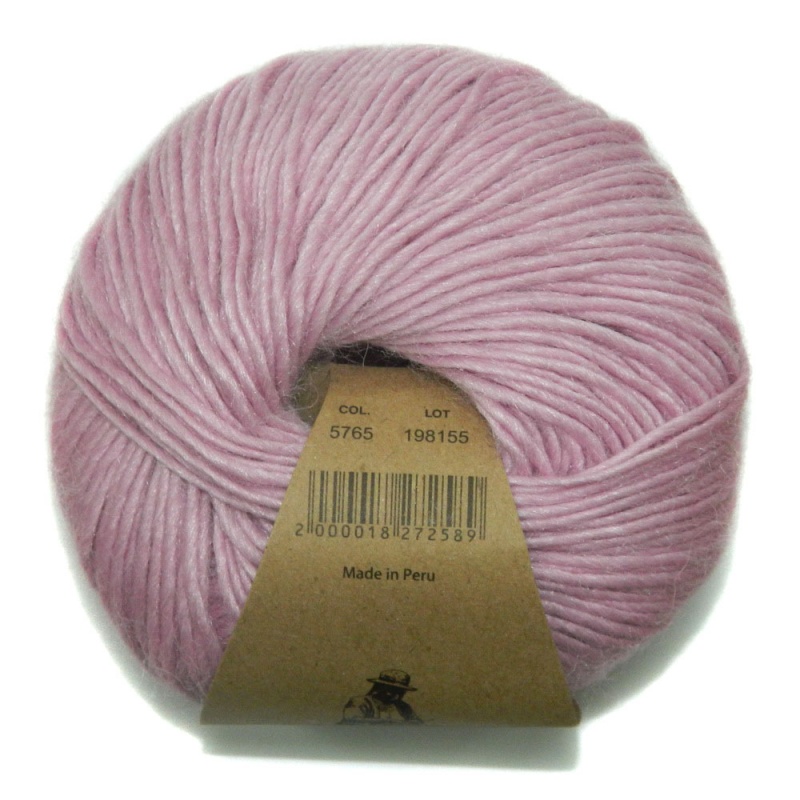 Пряжа "PALLA " 5765 розовый 50 г/140м 60% премиальная шерсть высокогорных перуанских овец, 20% HZ альпака, 20% шелк