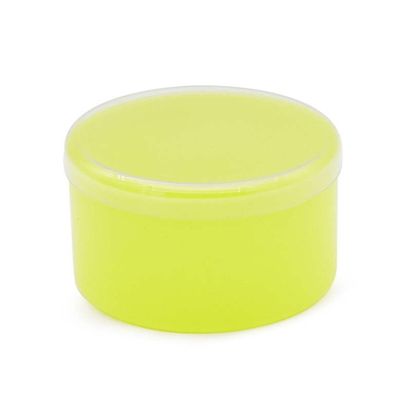 Контейнер  1 ячейка круглая пластик d=11*8см с крышкой цв. желтый  АЙРИС 617590														