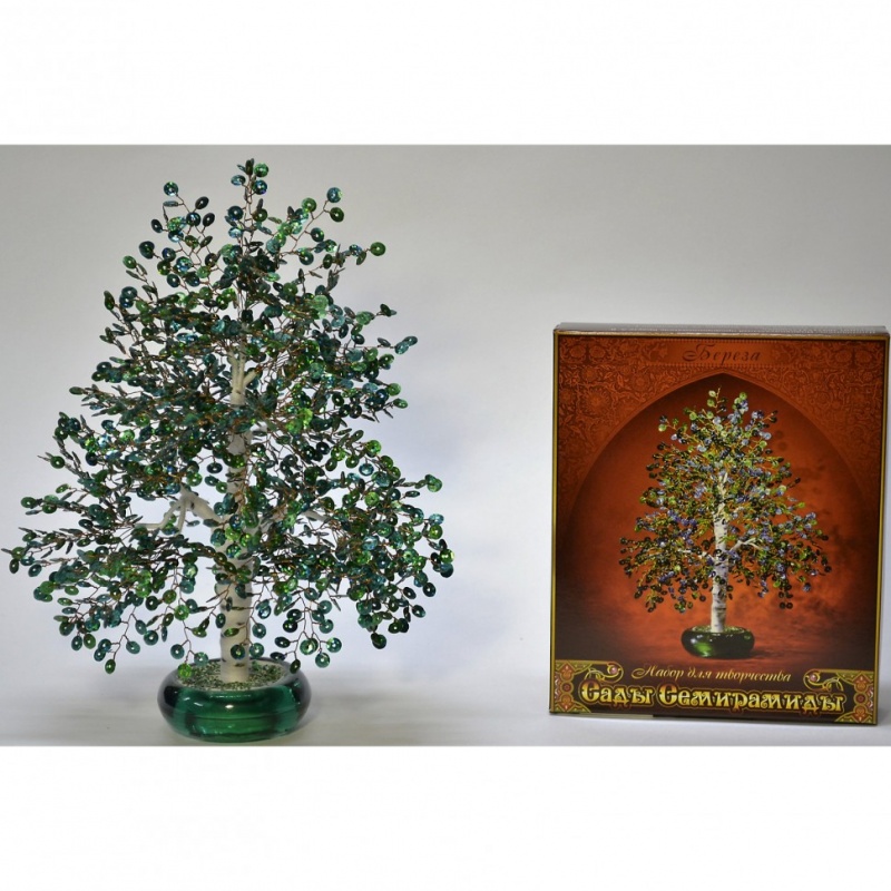 Набор для творчества "Сады Семирамиды. Плетение пайетками. Берёза"  ИП Краузе														