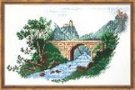 Вышивка крестом ИСКУСНИЦА "Горная река" мулине (20*34см)