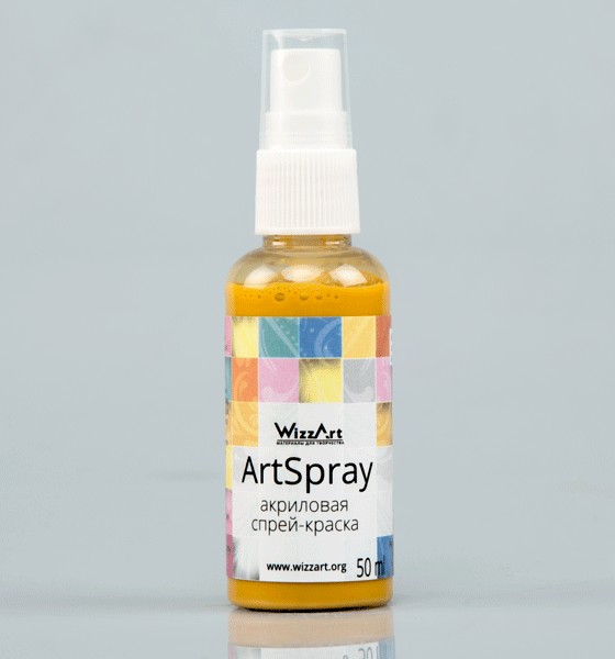 Краски акриловые-спрей Желтая темная охра 50мл  WizzArt 18.50														