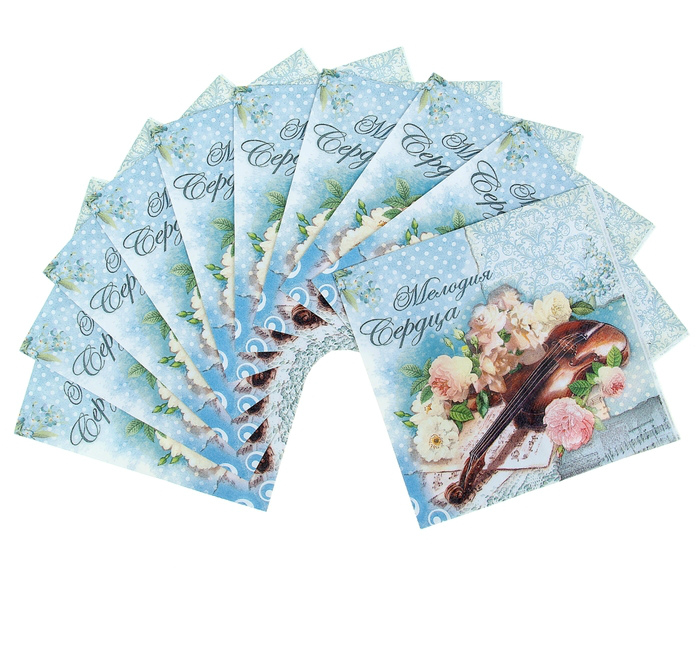 Салфетки для декупажа 33*33см, Скрипка, 3-хслойные  СЛ 1035360