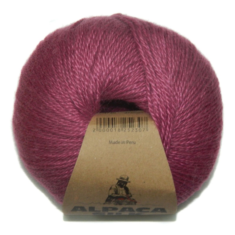 Пряжа "ALPACA SILK" 3730 малиновый 50 г/150м 60 % альпака,40 % шелк