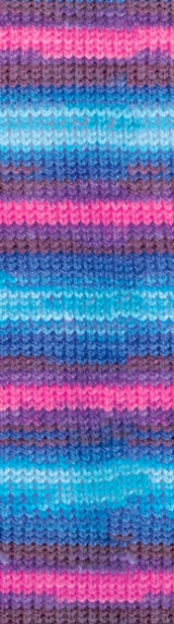 Пряжа "Extra folklorik batik" 4882 меланж гол-син-сирен-фиолет. 5*100 г. 220м 100 % акрил  ALIZE 4882														