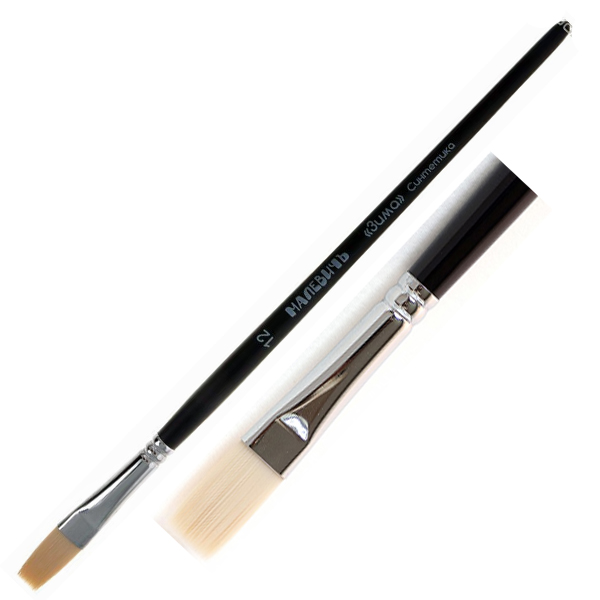 Кисть синтетика плоская жесткая 12 "Зима"  МАЛЕВИЧЪ 710012														