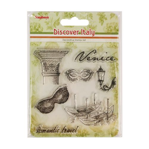 Штамп "Итальянские каникулы. Венеция" набор 10,5*10,5см  ScrapBerrys SCB4904015b														