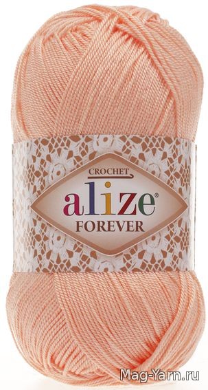Пряжа "FOREVER" 282 св. персиковый 5*50 г. 300м 100% микрофибра-акрил  ALIZE 282														