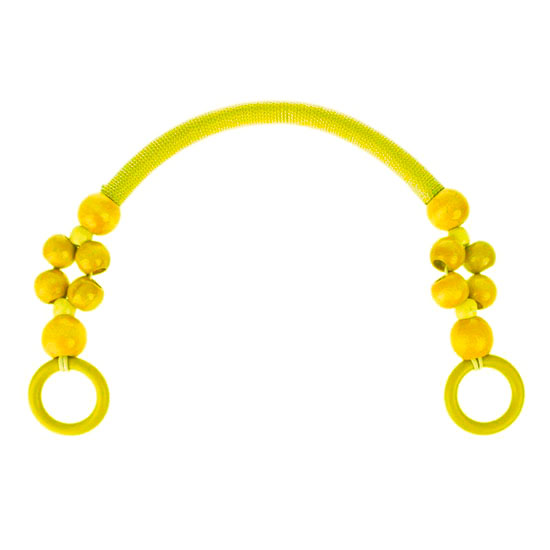 Ручка для сумок дуга размер L=45см дерево цв. желтый 2шт.  Швейторг №25-265														