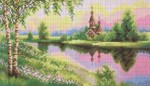 Вышивка крестом ИСКУСНИЦА "На розовой зорьке" мулине (18*34см)