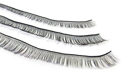 Реснички для глаз черный 5мм/20см на 5шт. 15064