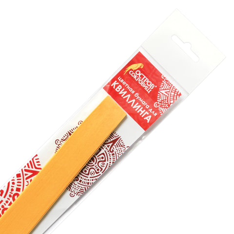 Бумага для квиллинга 3мм*300мм цв. желтый (125шт)  ОСТРОВ СОКРОВИЩ 128756														