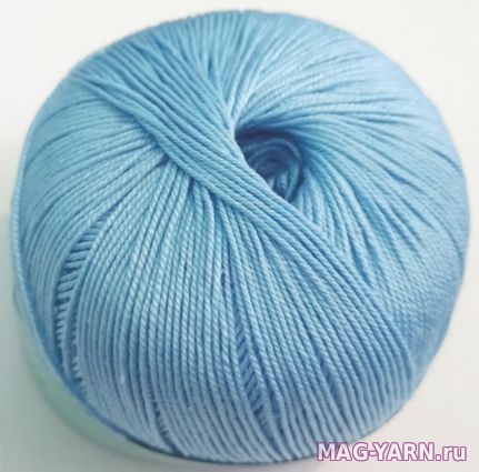 Пряжа "Успешная" 05 голубой 10*50 г. 220м*100% мерсеризованный хлопок  Пехорка