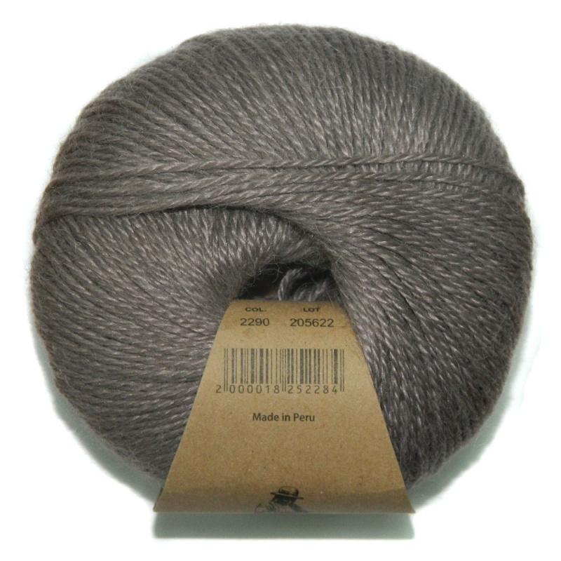 Пряжа "ALPACA SILK" 2290 серый джинс 50 г/150м 60 % альпака,40 % шелк
