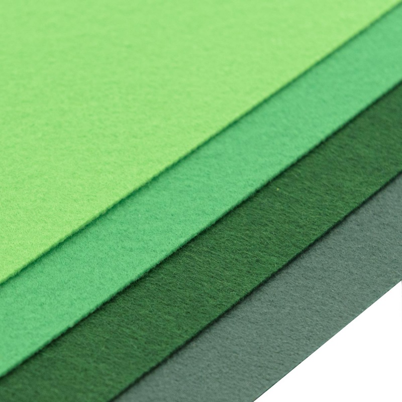 Фетр набор №3 4 листа (оттенки зеленого) жесткий А4 1мм  АСТРА 7730790														