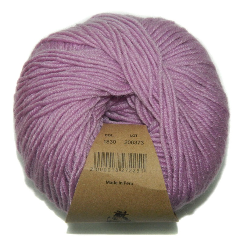 Пряжа "Atomo" 1830 св.лиловый 50 г. 116м 30% FS альпака, 50% меринос, 20% шелк													