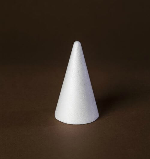 Пенопласт белый Конус d=5 см h=9см