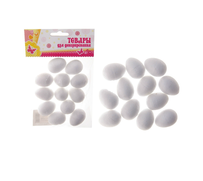 Пенопласт белый яйцо d=2,5*4см набор 12 шт. за 1шт.  Сима-ленд 151282														
