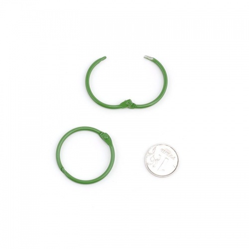 Кольца для альбомов цвет зеленый, 35мм, набор 2шт.  ScrapBerrys SCB2504735