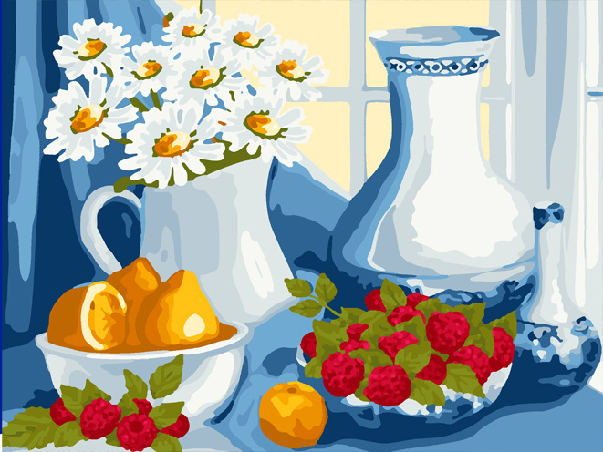 Раскраска по номерам  30*40см "Нежная композиция"  Наследие РН2-009														