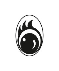 Глаза 28*38мм овал черный за 1шт 03 г17-1цв.														